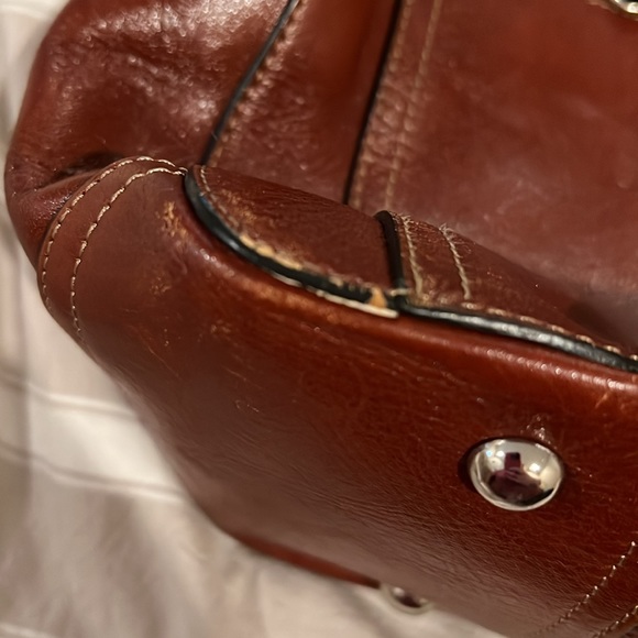 Fossil Brown Leather Tote - Picture 8 of 10